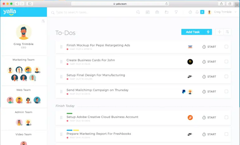 Yalla task management software
