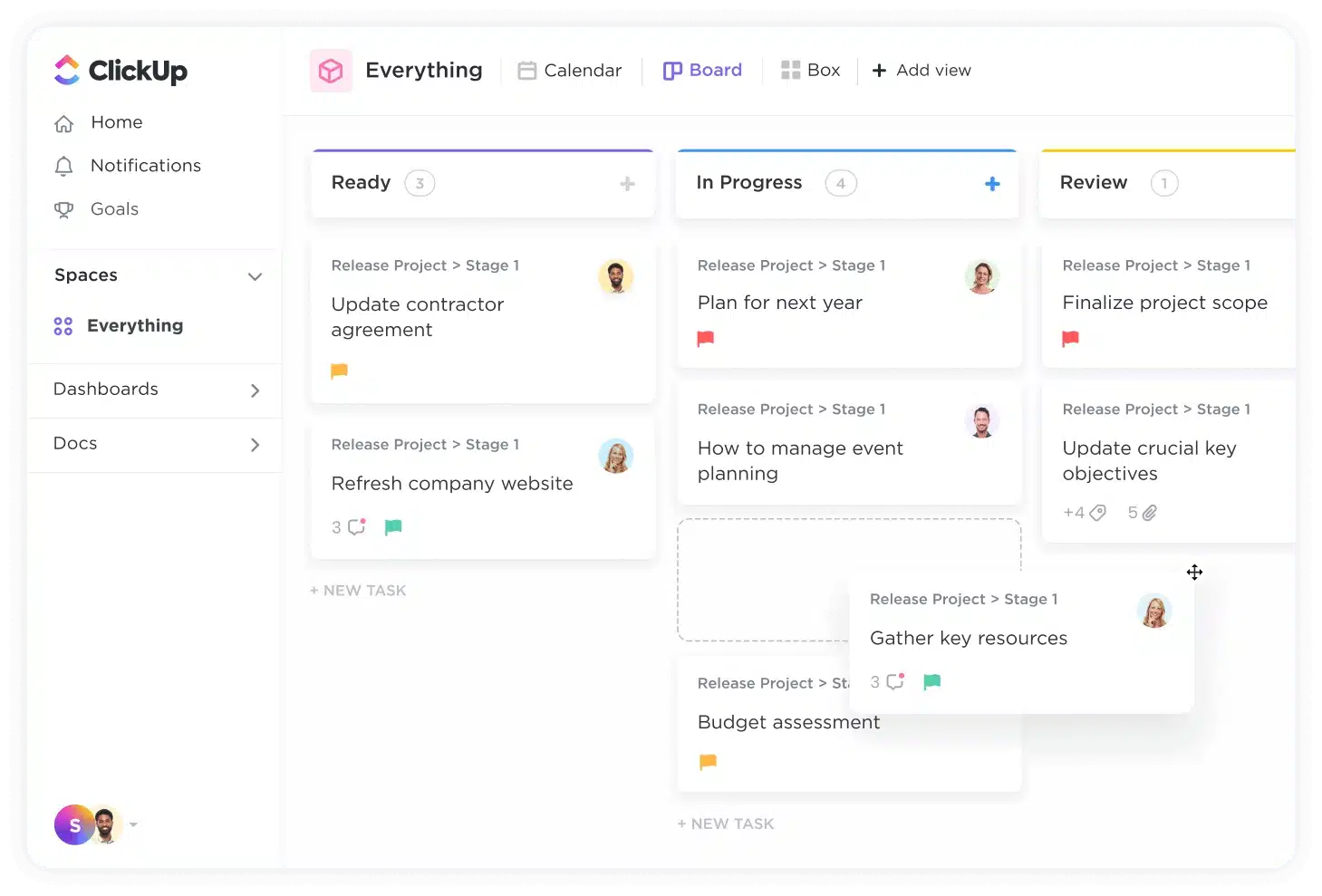 aplikasi pembuat jadwal kerja clickup