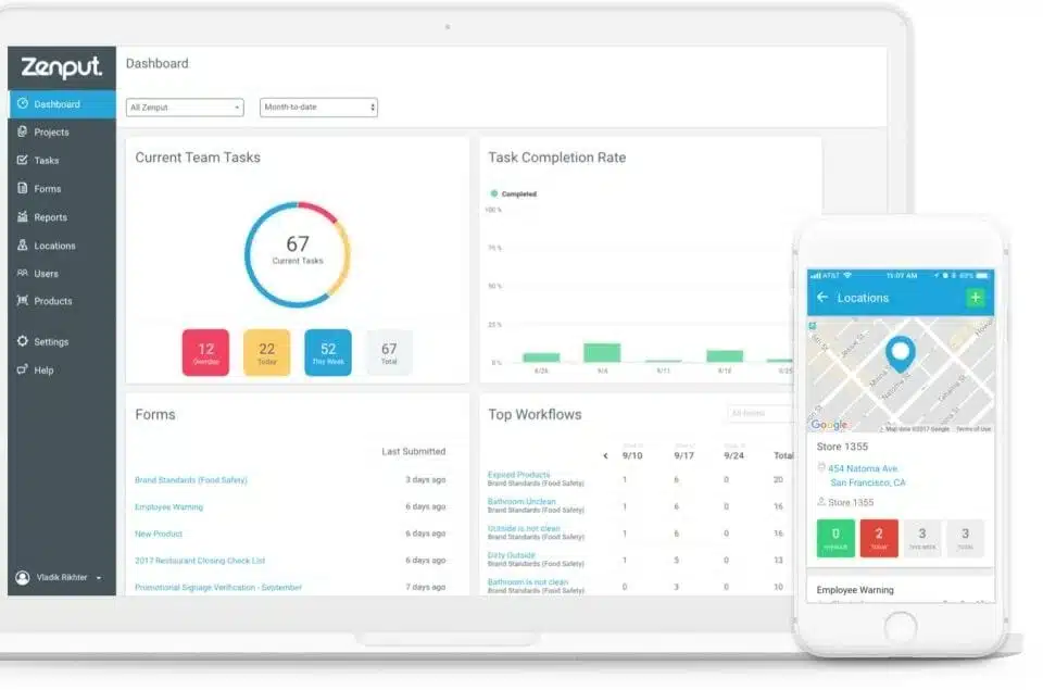 dashboard zenput