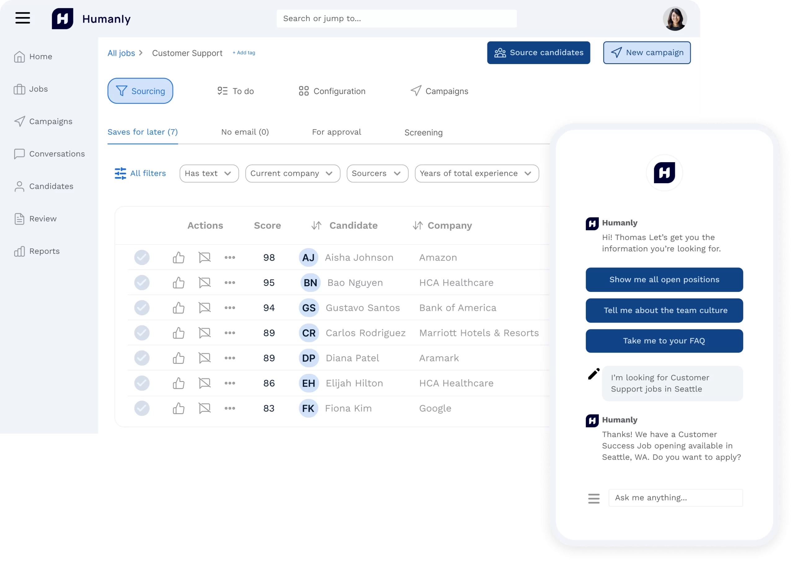humanly hr chatbot