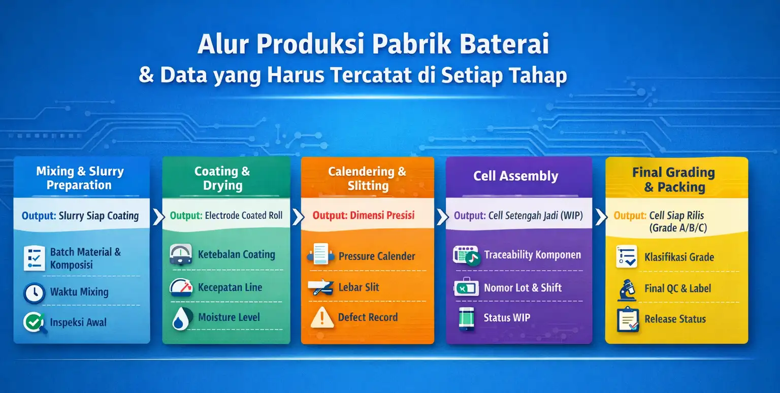 alur produksi baterai