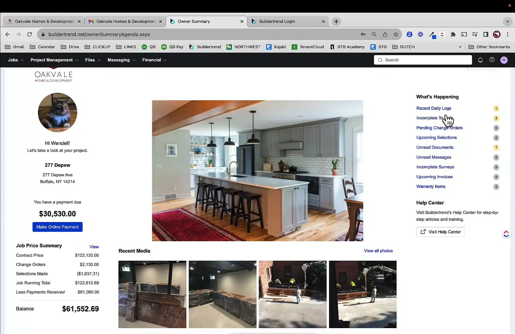 buildertrend dashboard