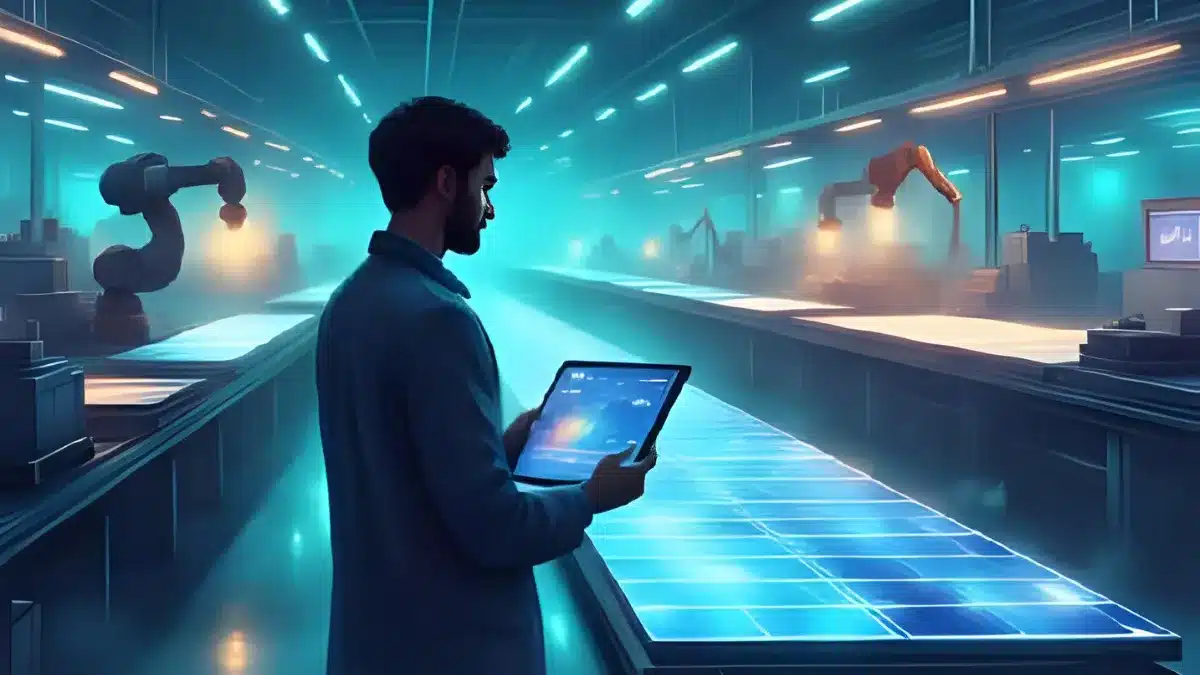 manfaat utama implementasi software manufaktur di pabrik panel surya