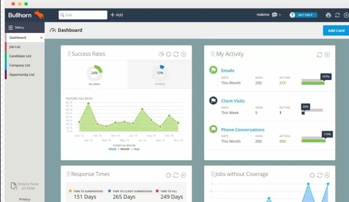 Recruitment CRM Bullhorn