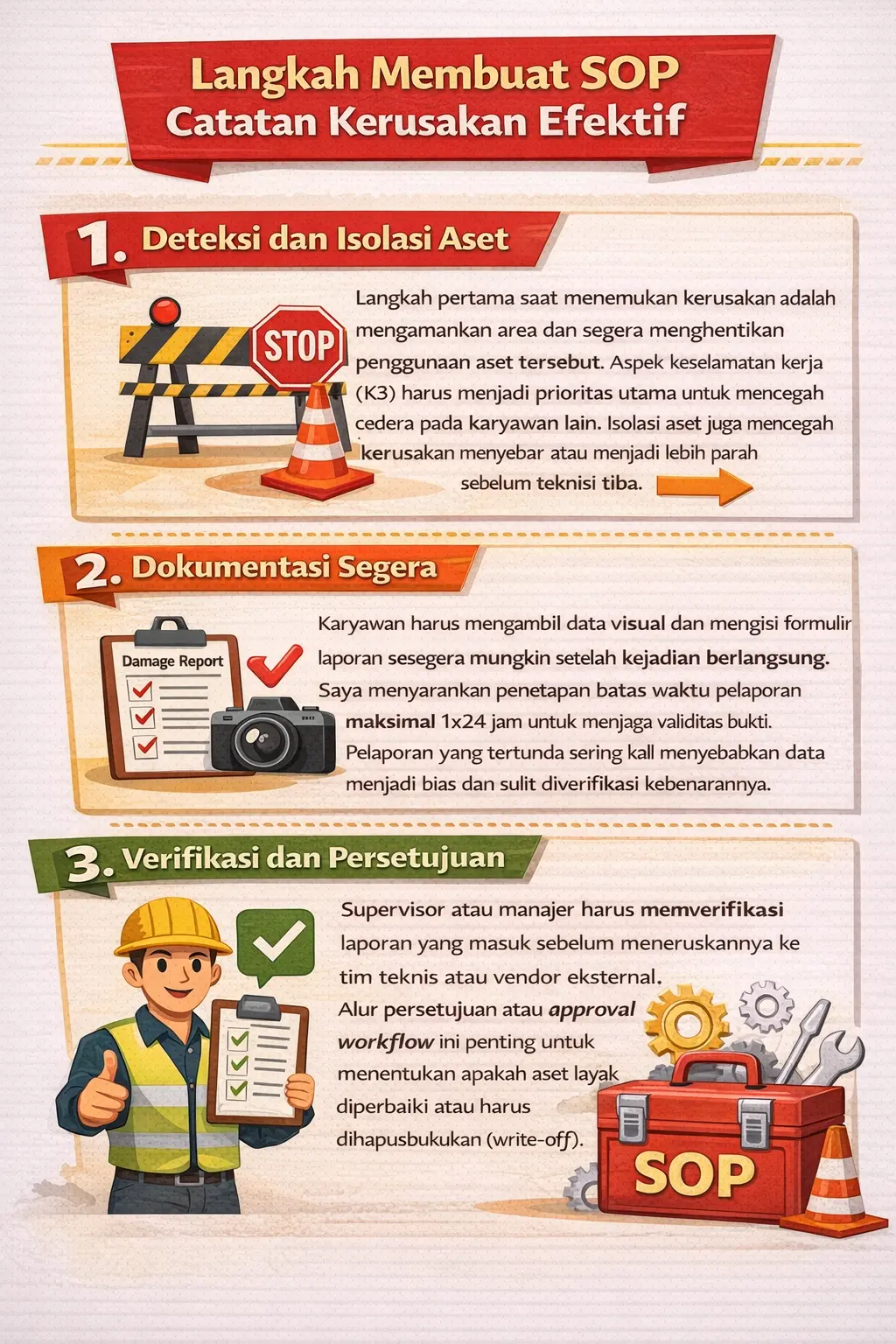 SOP catatan kerusakan (damage report)