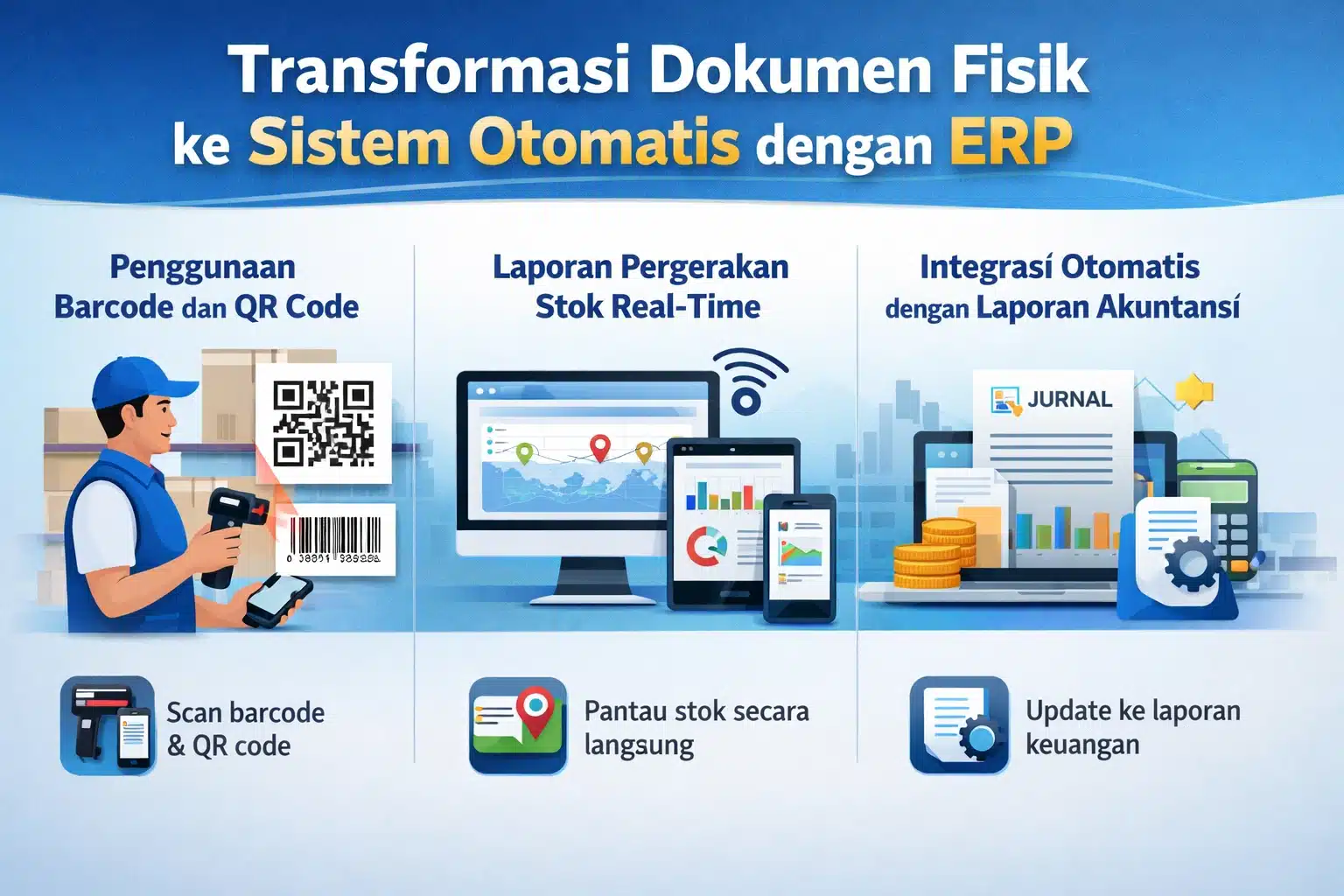 Transformasi Dokumen Fisik ke Sistem Otomatis dengan ERP