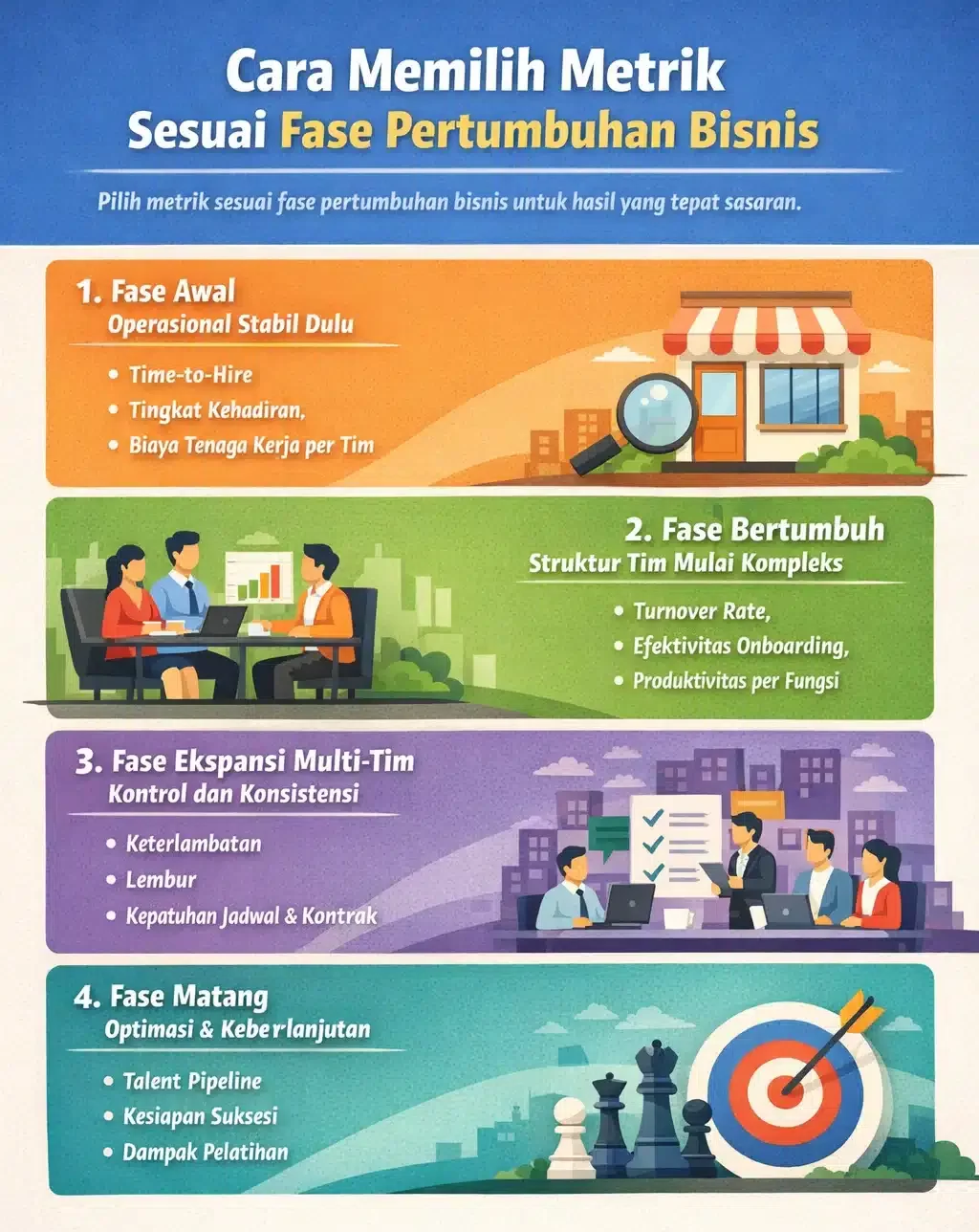 cara memilih metrik sesuai fase pertumbuhan bisnis