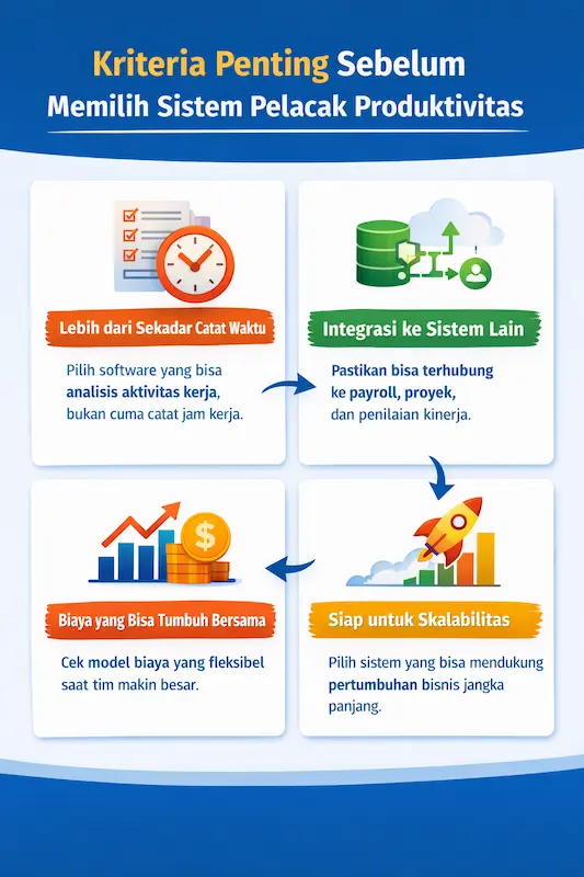 kriteria pemilihan software pelacak produktivitas