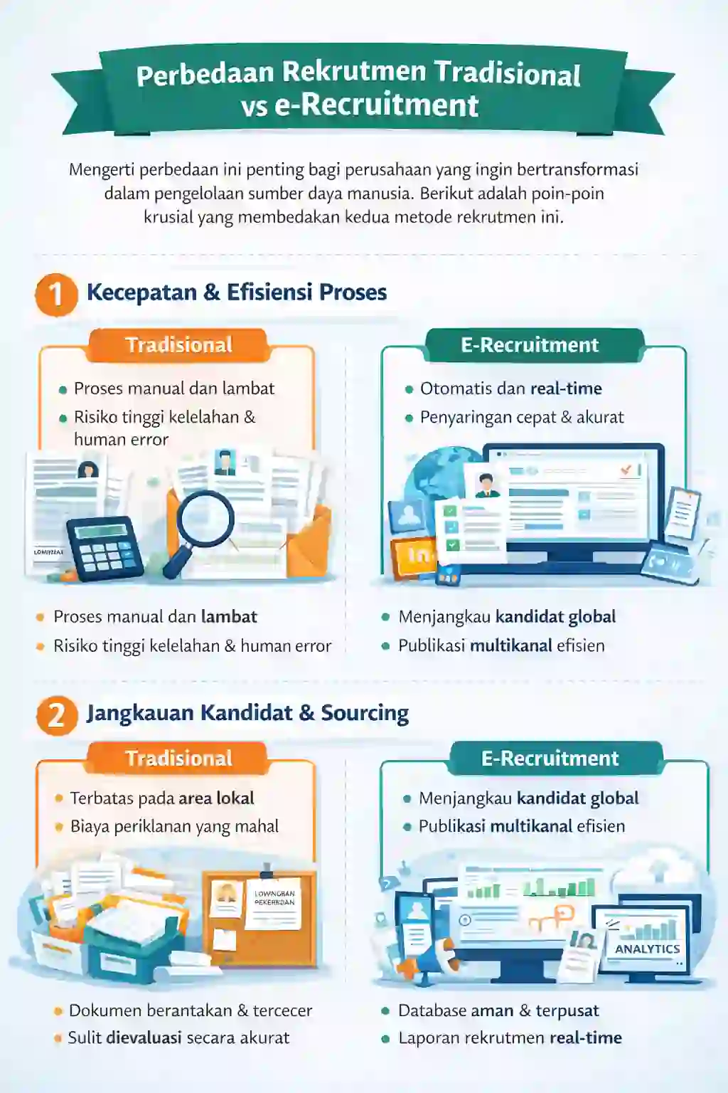 perbedaan recruitment