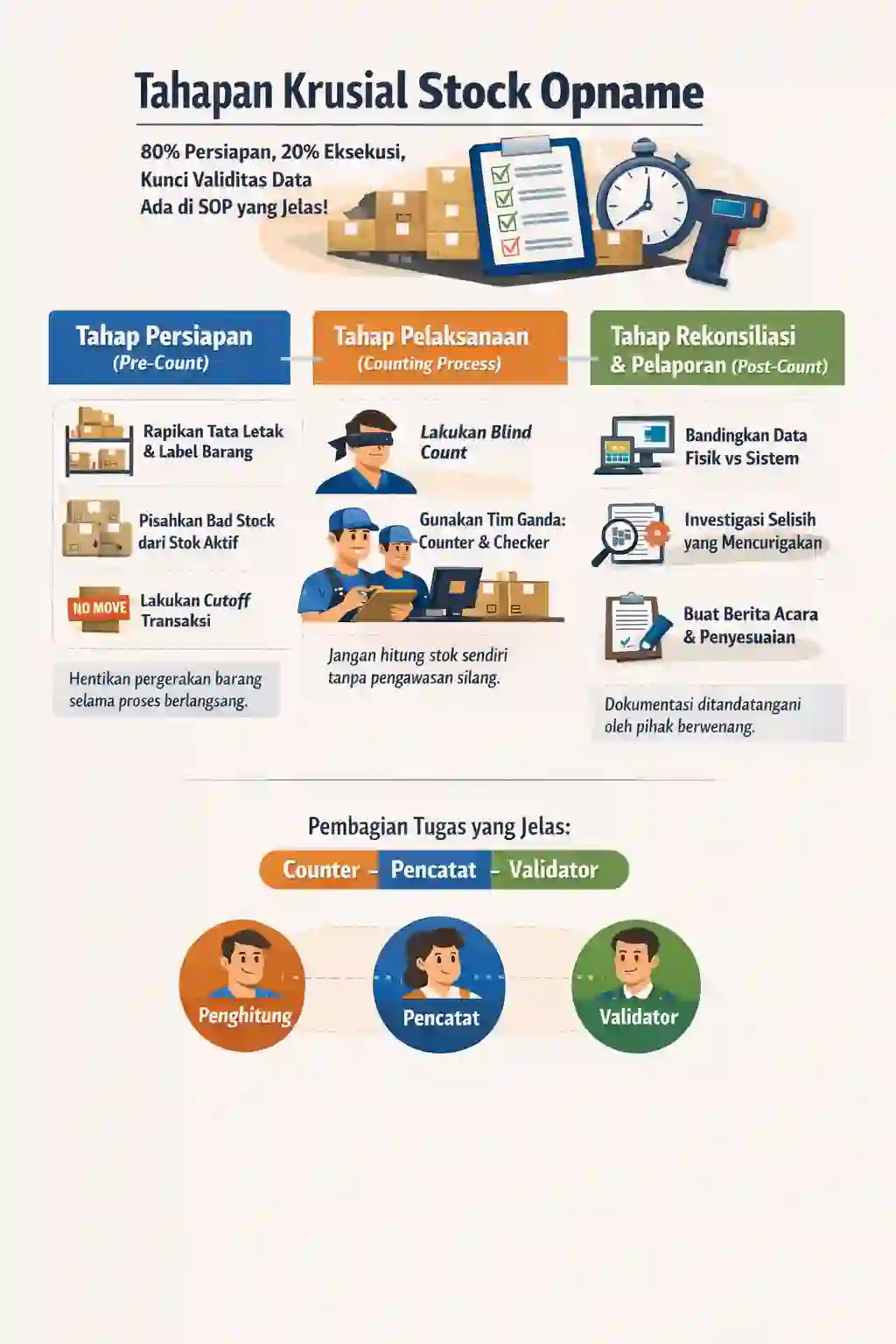 Tahapan Prosedur Physical Inventory (SOP) yang Efektif