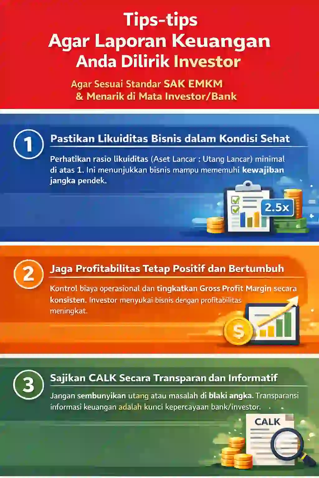 Tips-tips Agar Laporan Keuangan SAK EMKM Anda Dilirik Investor