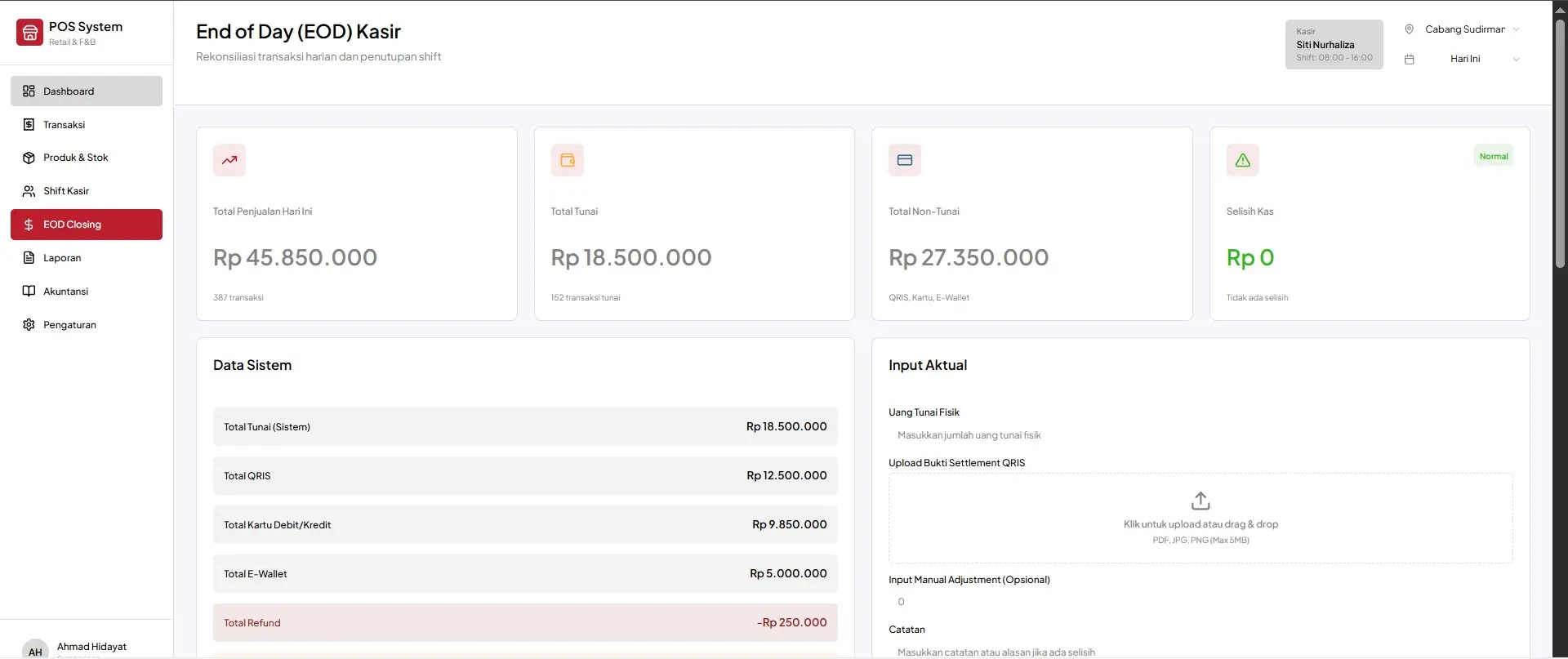 eod kasir