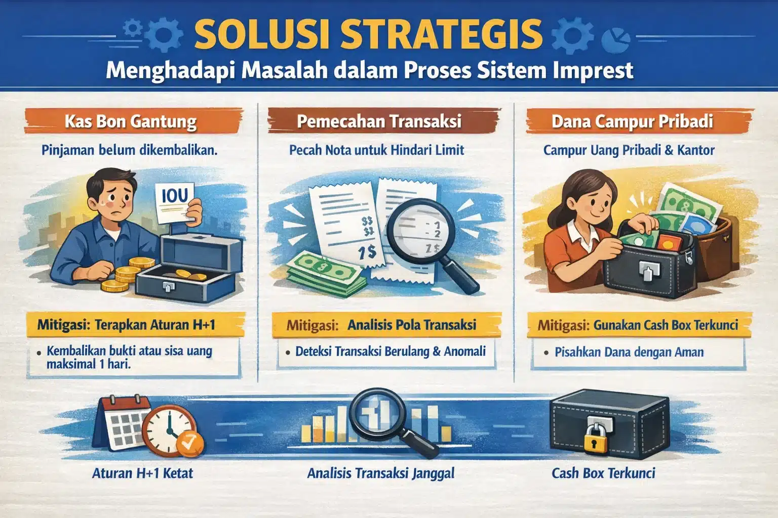 solusi strategis menghadapi masalah dalam proses sistem imprest