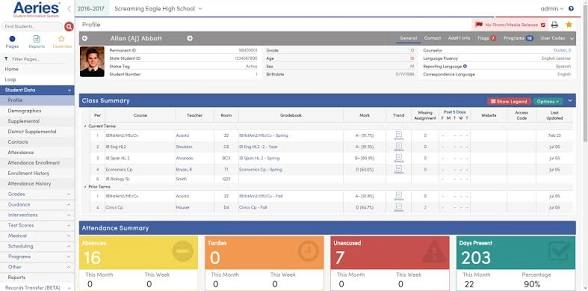Aeries SIS School Management Software