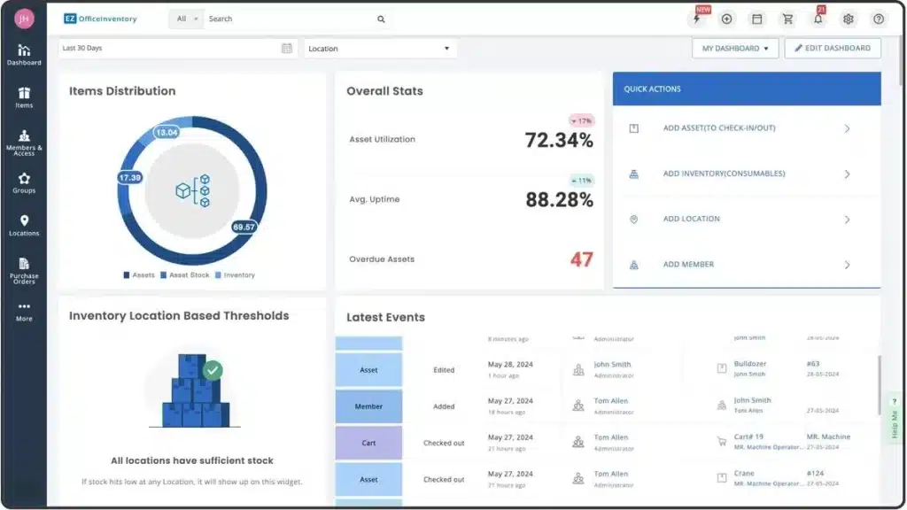 EZOffice Fixed Asset Management Software