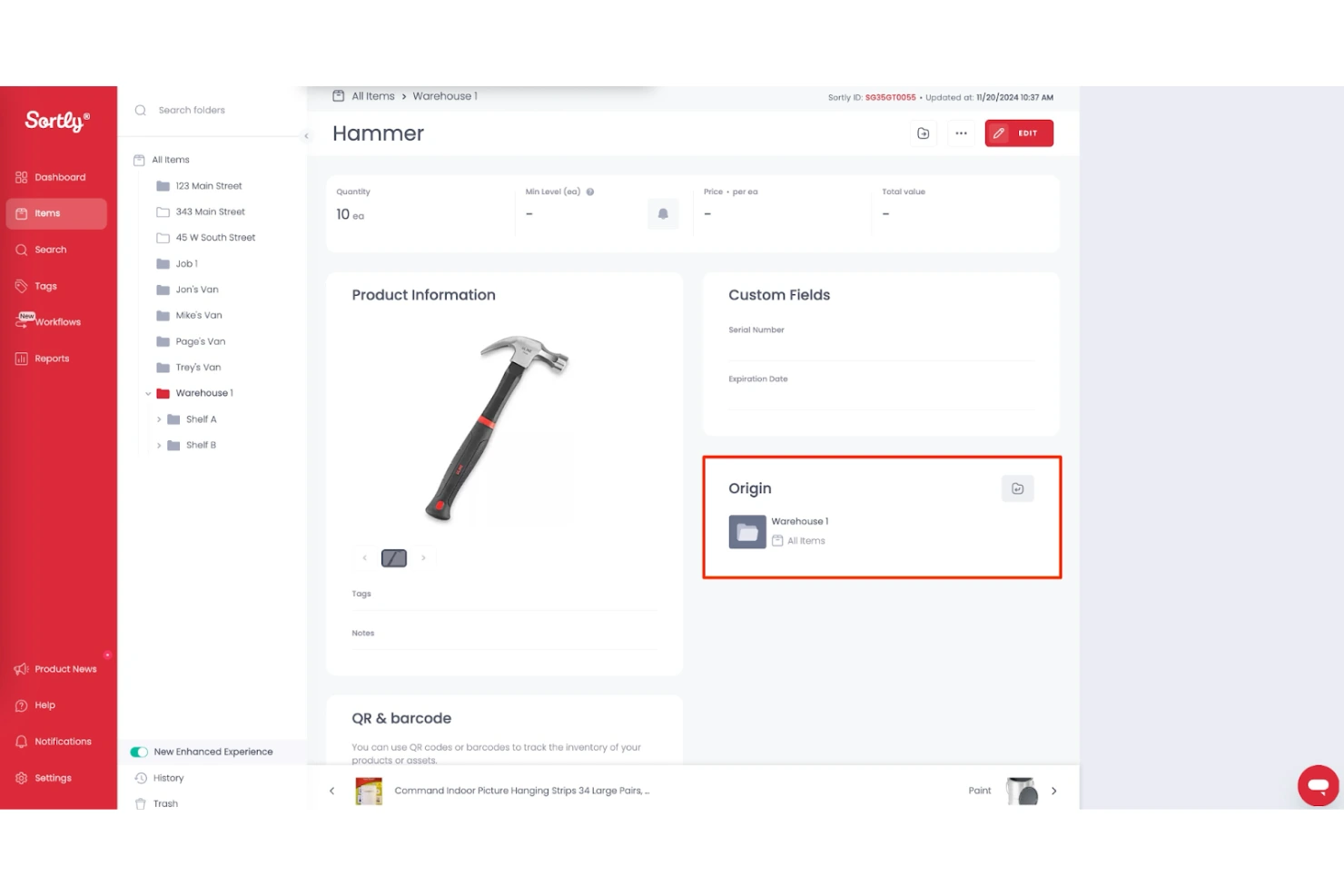 sortly Barcode Inventory Software