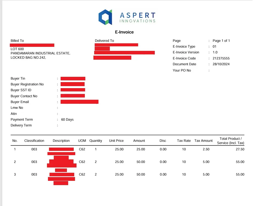 Aspert’s AiNexus E-Invoicing Software