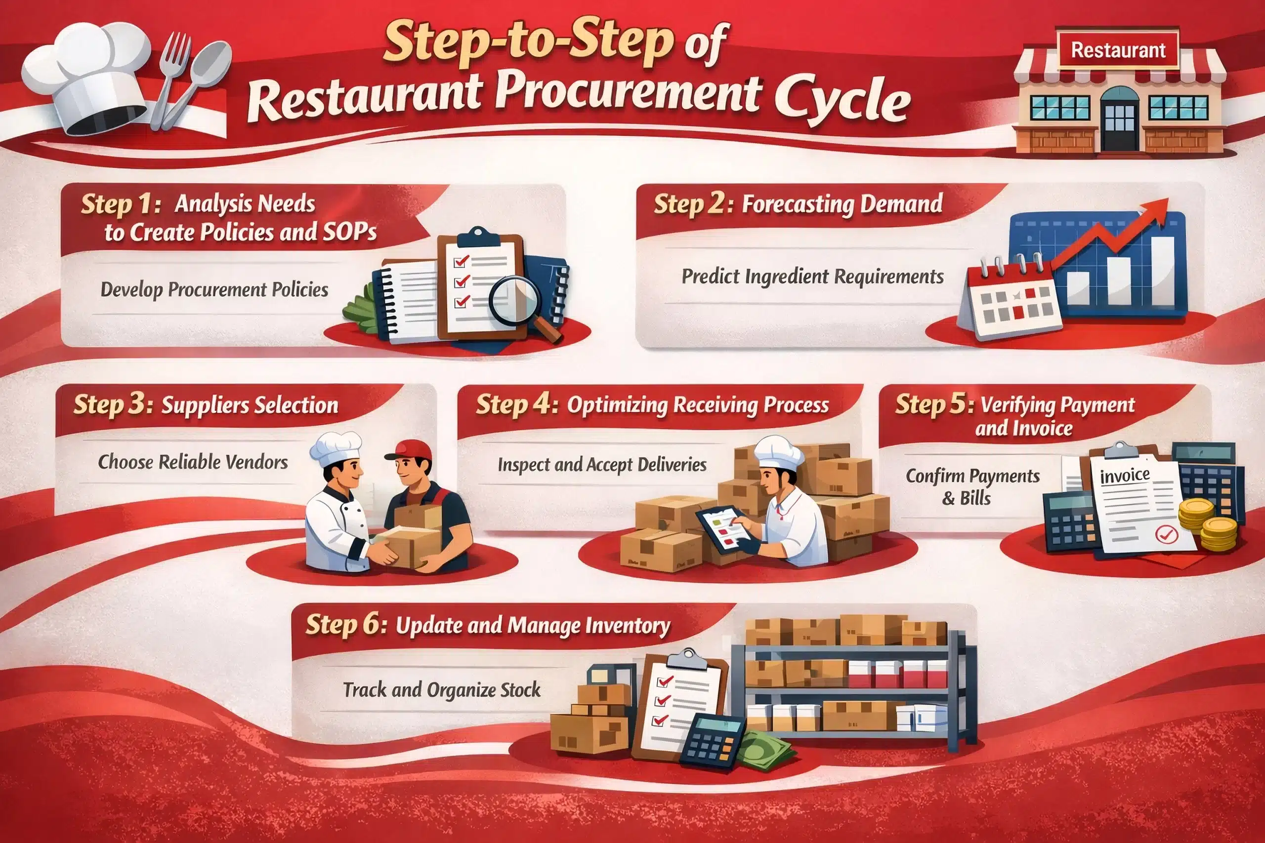 Step-tp-Step Restaurant Procurement Cycle