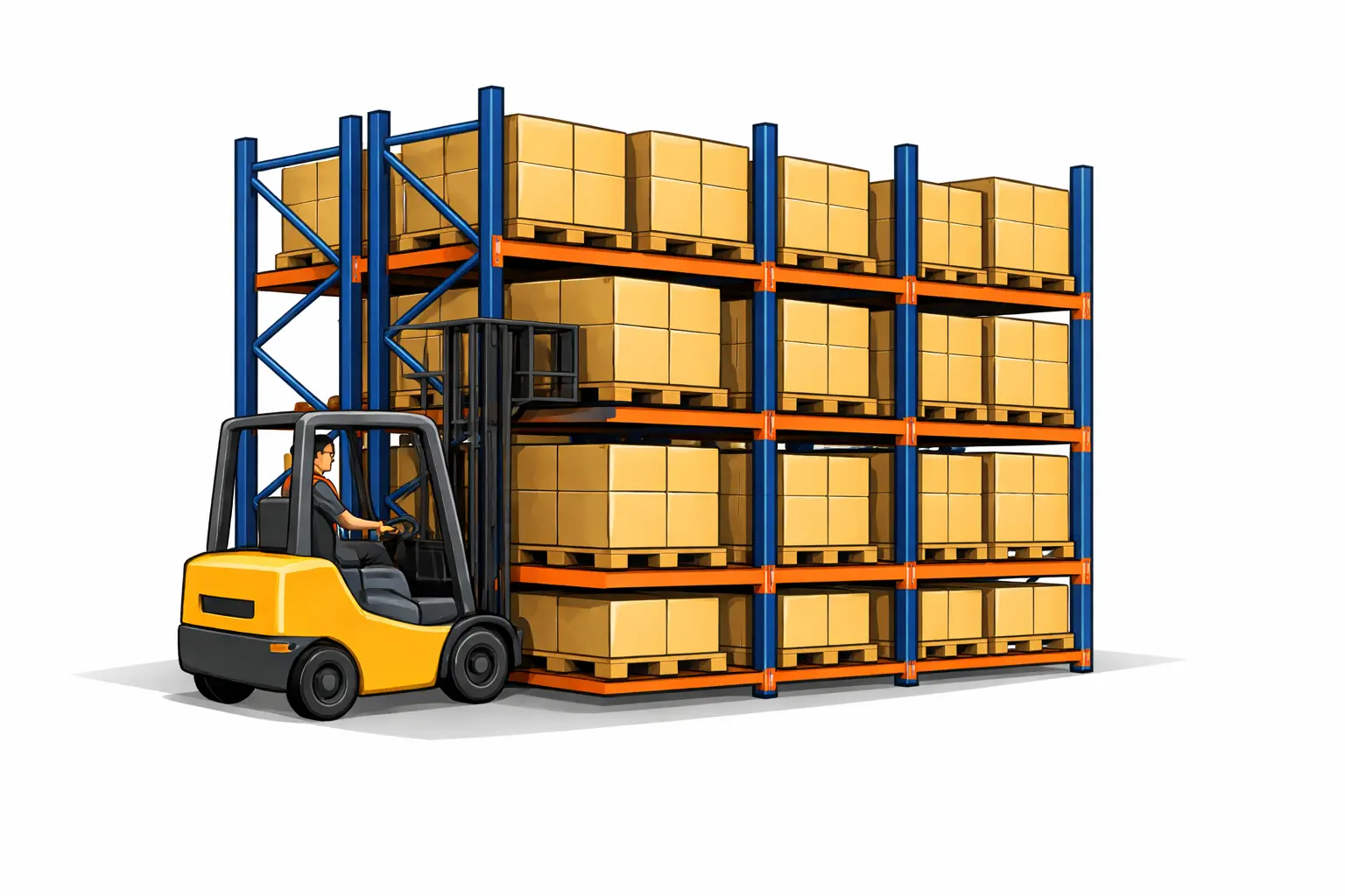 double deep rack inventory metode