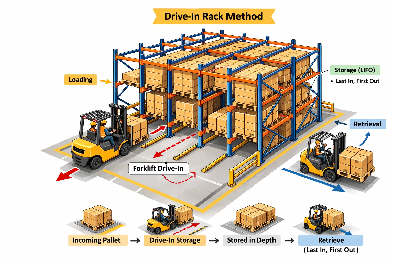 drive in rack inventory metode
