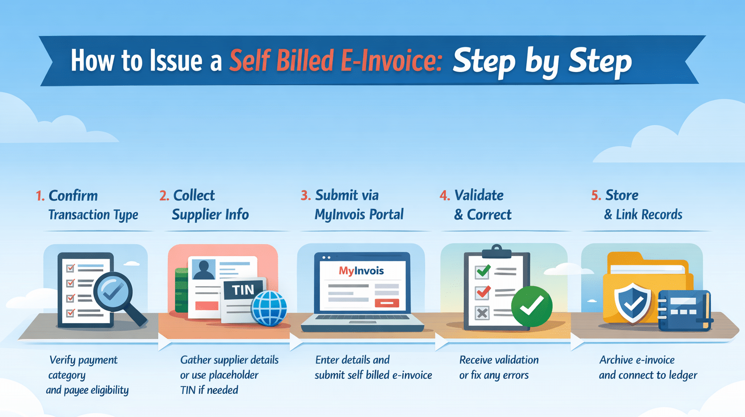 How to Issue a Self Billed E Invoice Step by Step