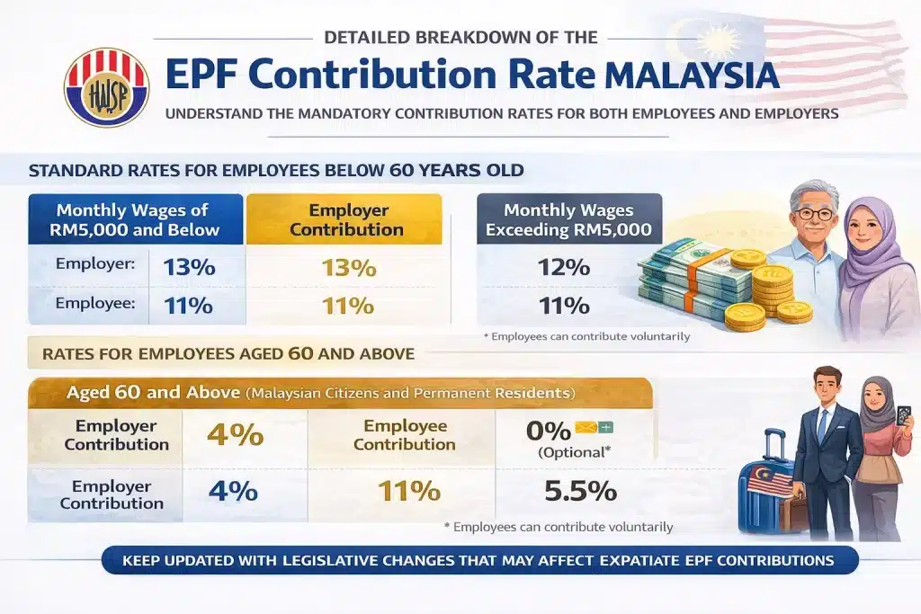 Detailed Breakdown of the EPF Contribution Rate Malaysia