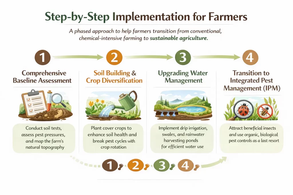 Step-by-Step for Farmers to Implemet Sustainable Agriculture