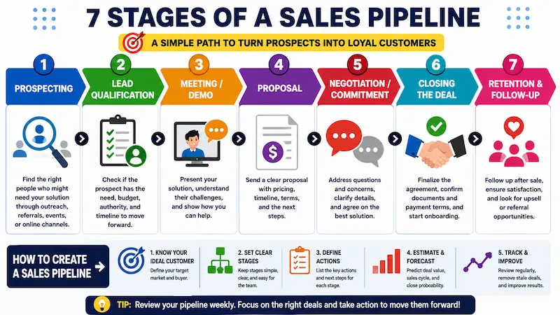 The 7 Stages of a Sales Pipeline