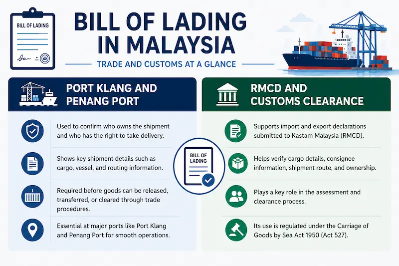 Bill of Lading in Malaysia Trade and Customs