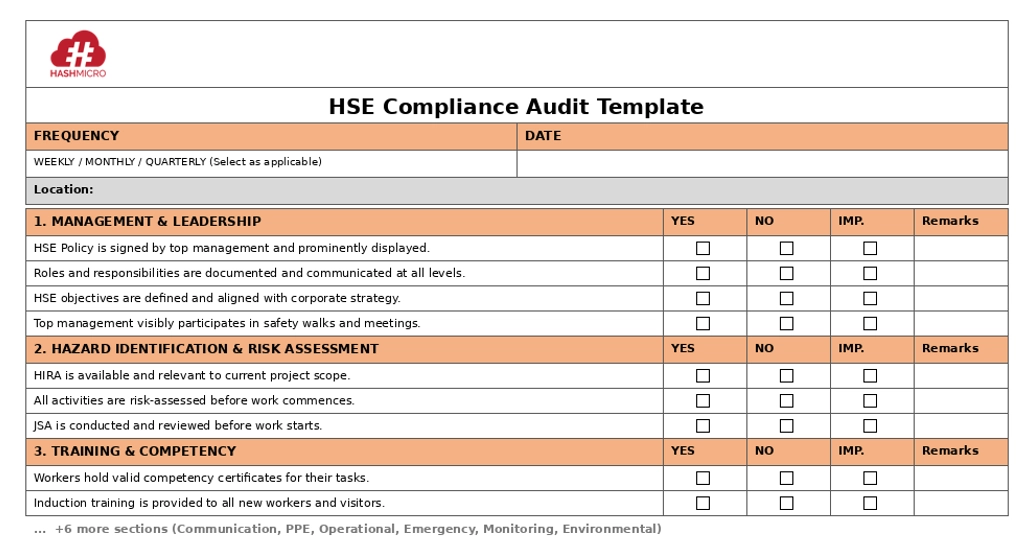 Compliance Audit Template