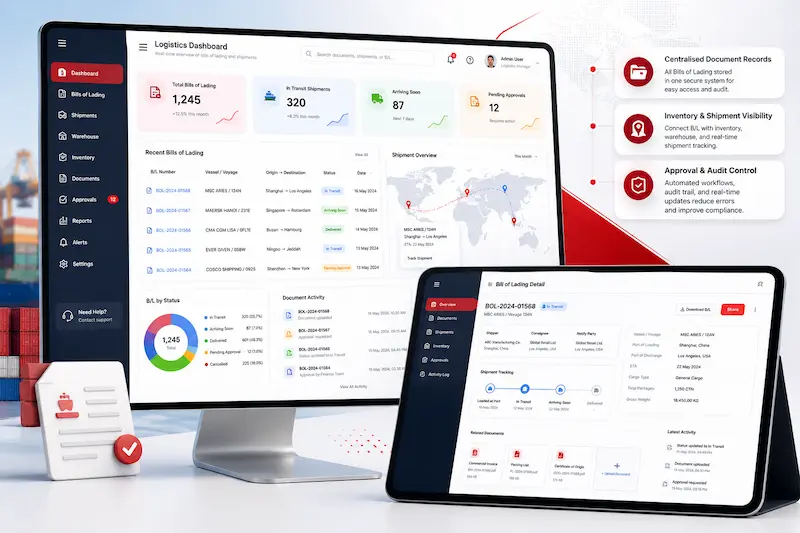 How ERP and WMS Help Manage Bills of Lading with a Visual Dashboard