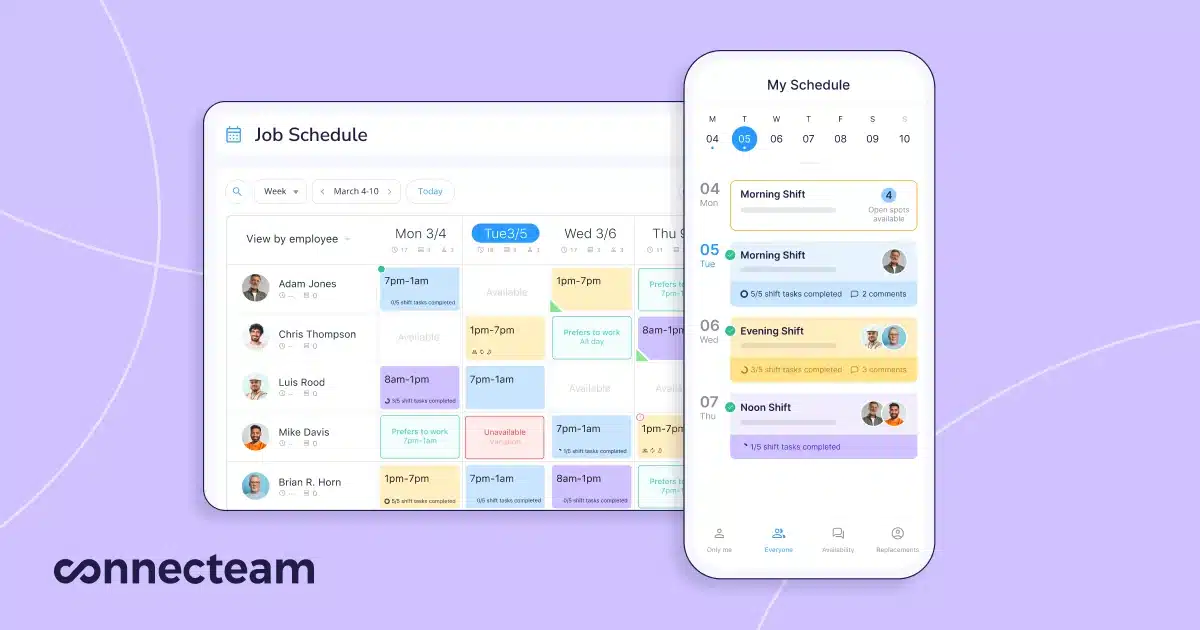 ConnectTeam Scheduling Employee Software