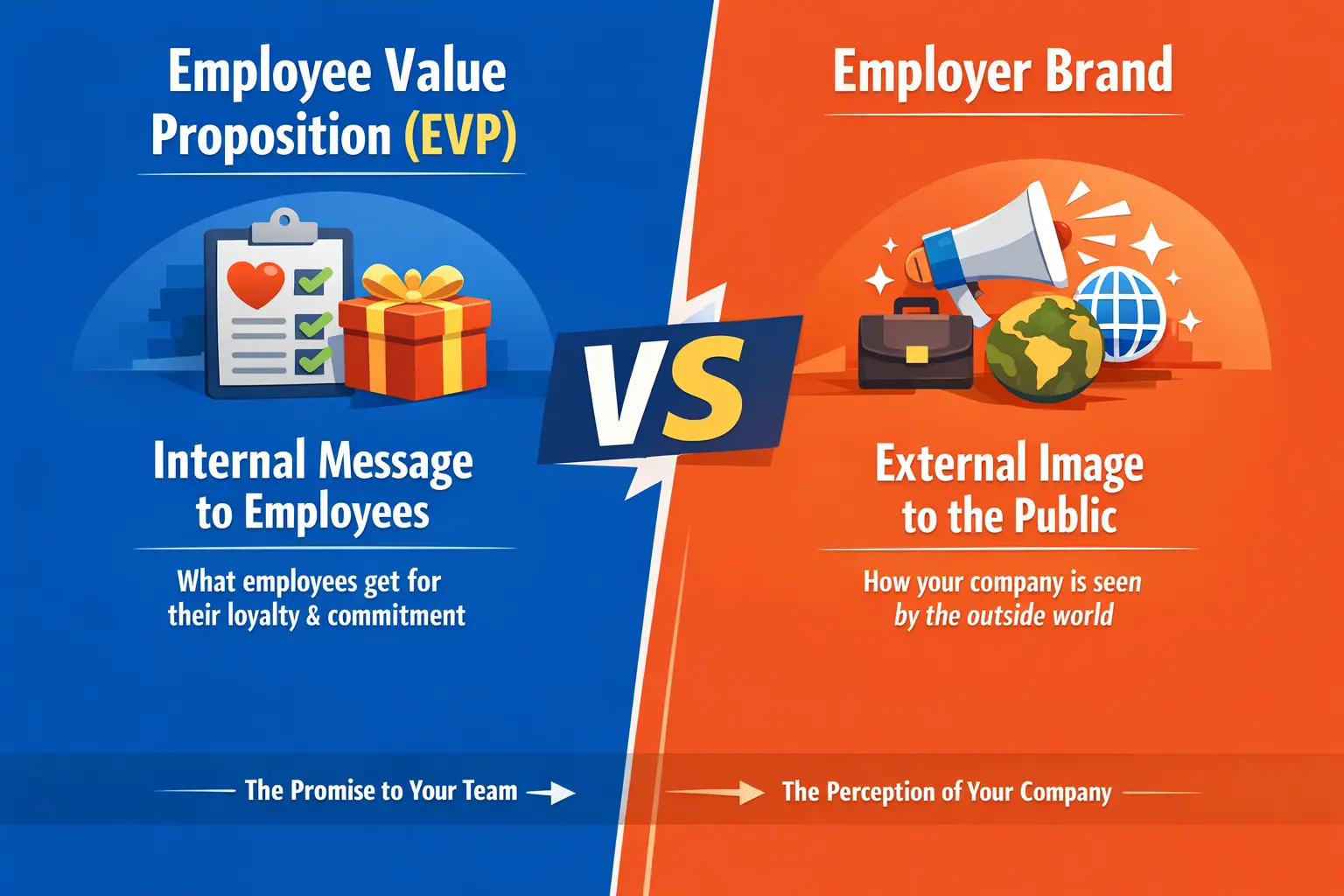 Differences between Employee Value and Proposition Employer Brand