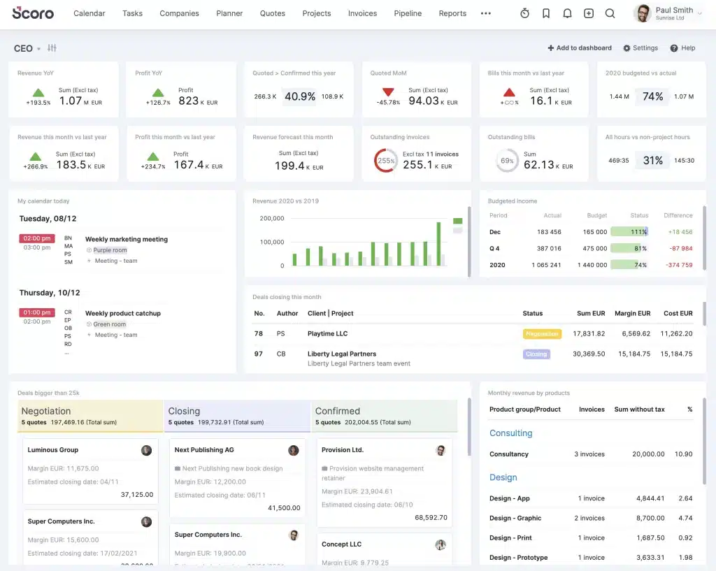 Scoro Business management software