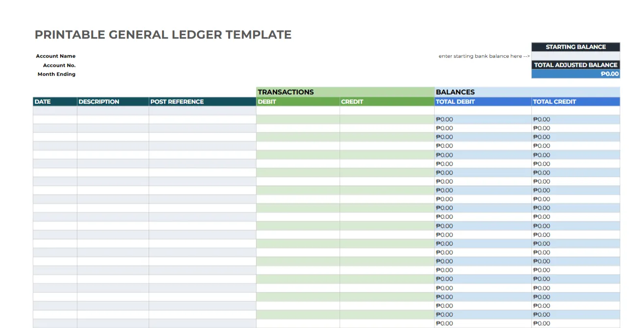 Excel Accounting Ledger Template Free Simplify Your Accounting With
