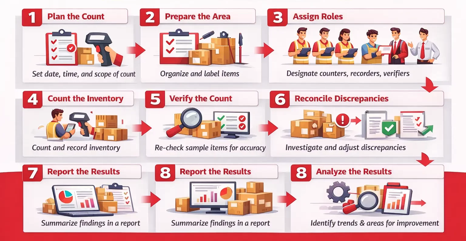 Step by Step Instructions for a Physical Inventory Count