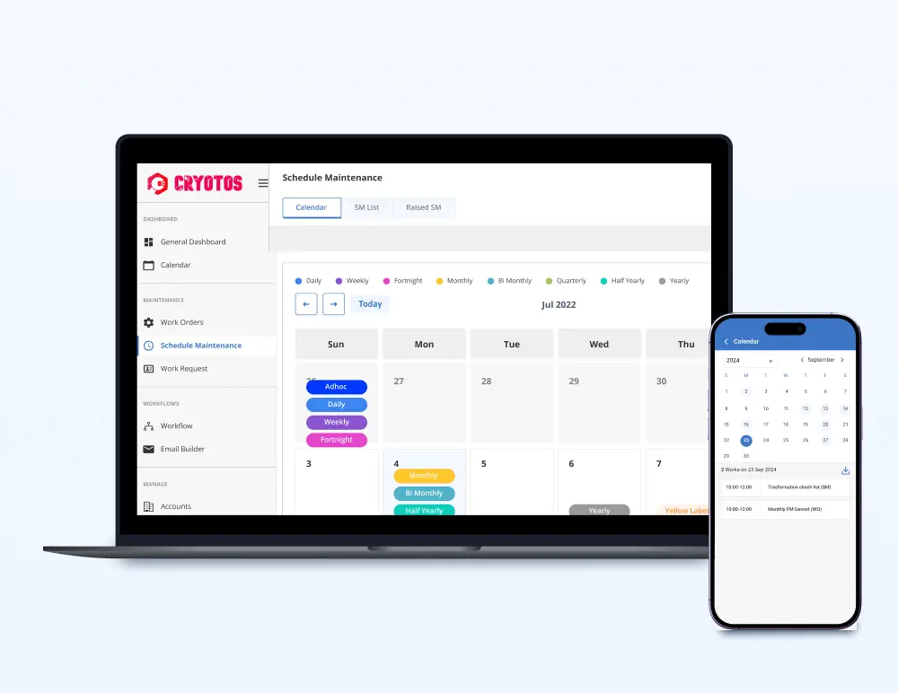 Cryotos computerized maintenance management system