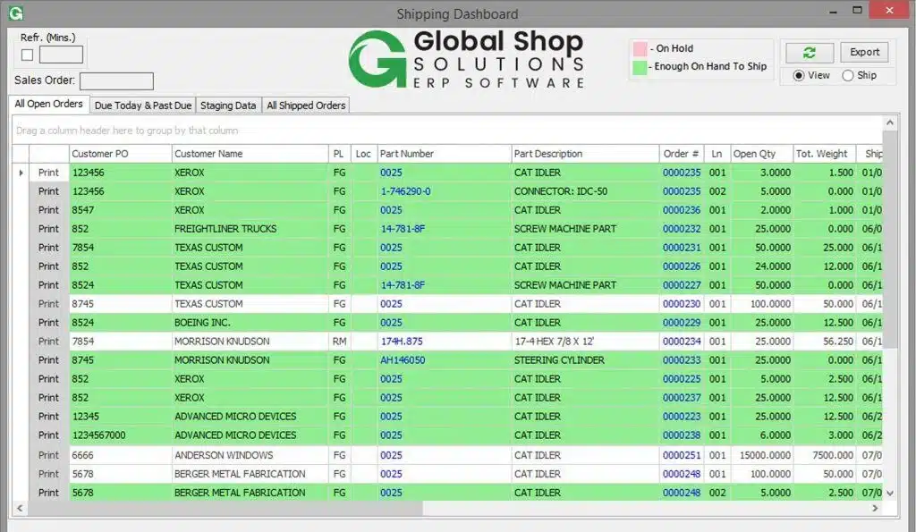 Global Shop ERP for the Lumber Industry Software