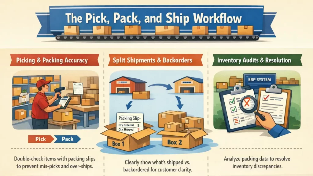 Role of packing slips in inventory