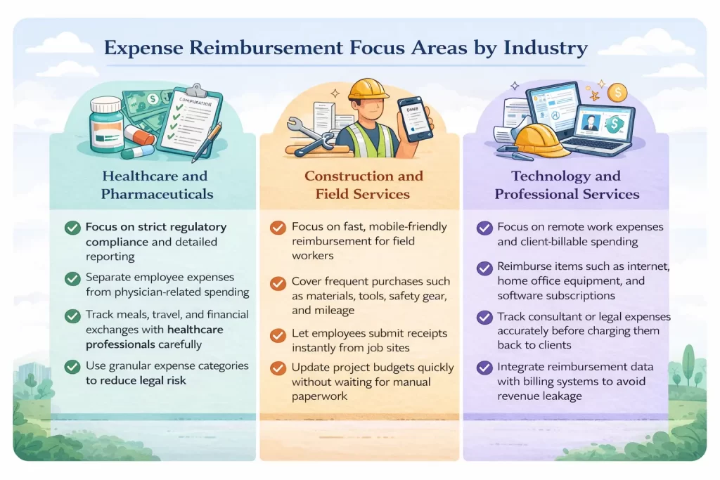 Expense reimbursement in different industries