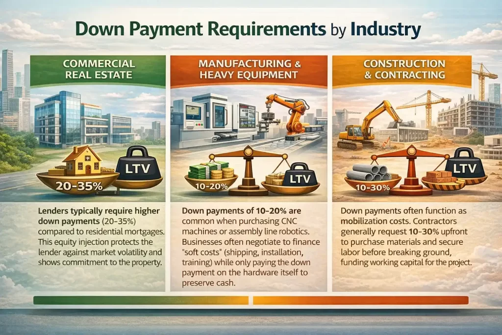 Down payment industry specific use