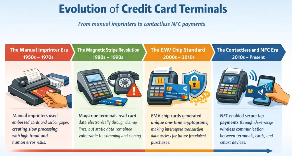 Credit card terminal evolution