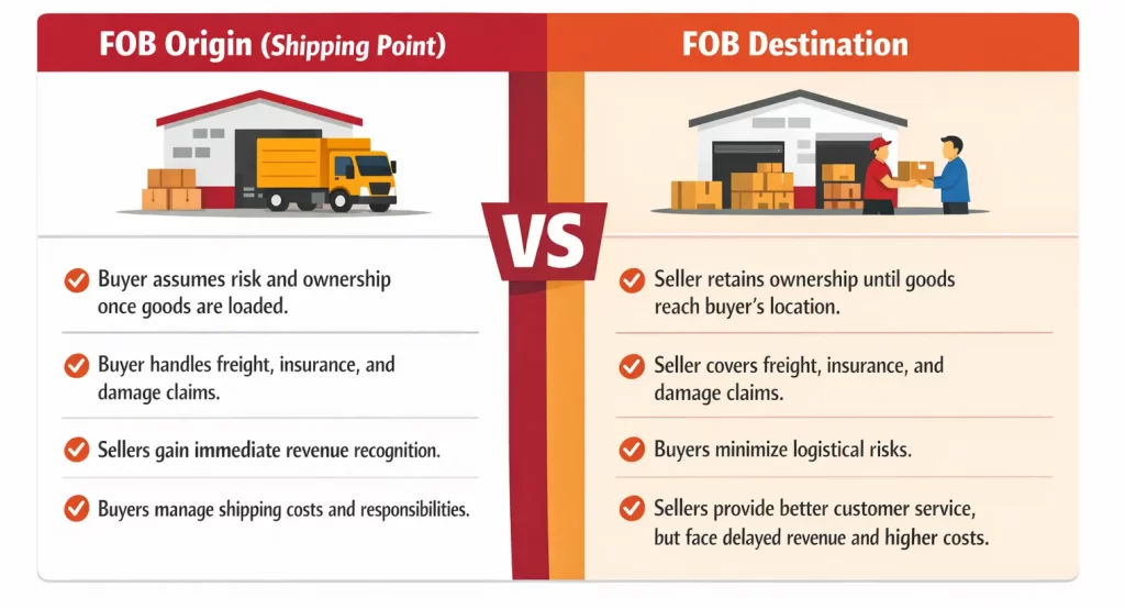 FOB origin vs FOB destination