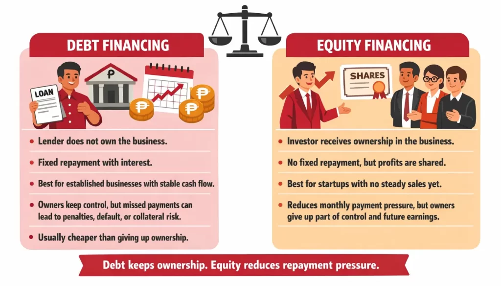 Difference between debt and equity