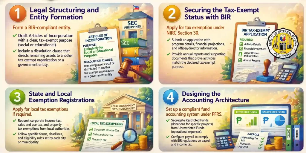 Strategic implementation to securing tas-exempt status