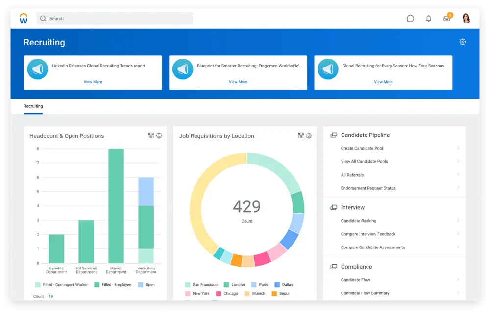 recruitment dashboard workday