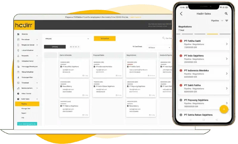 dashboard pipeline hadirr